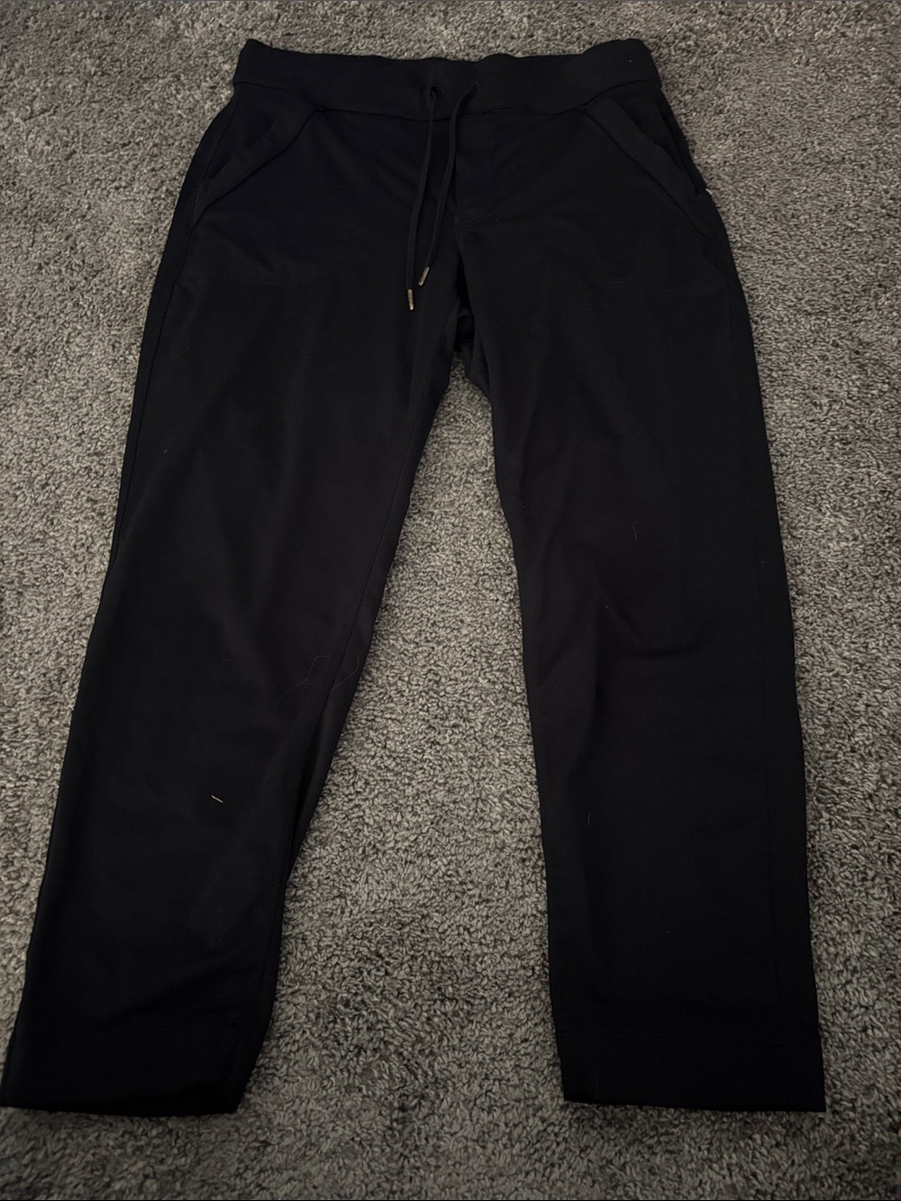 Athleta Men's Black Tapered Drawstring Joggers